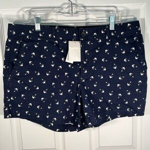 Banana republic shorts, size 14, navy with white anchors